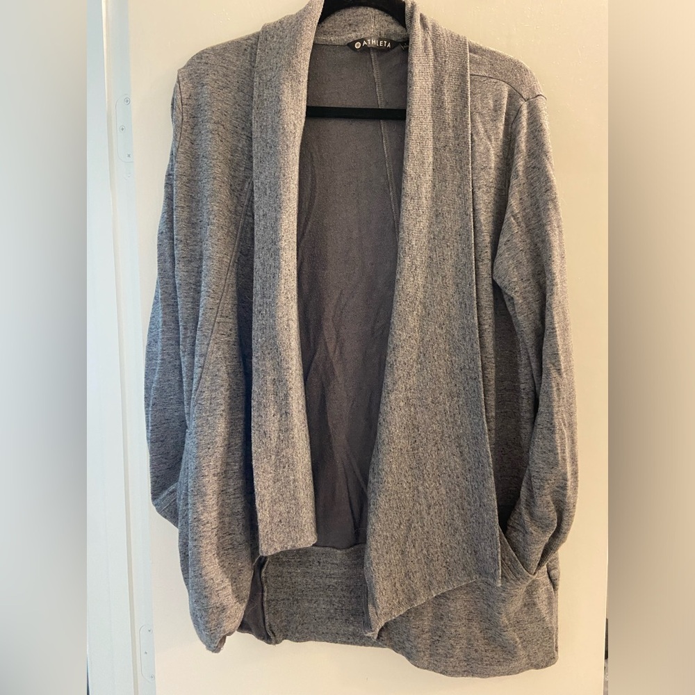 Athleta Grey Cardigan Size Large